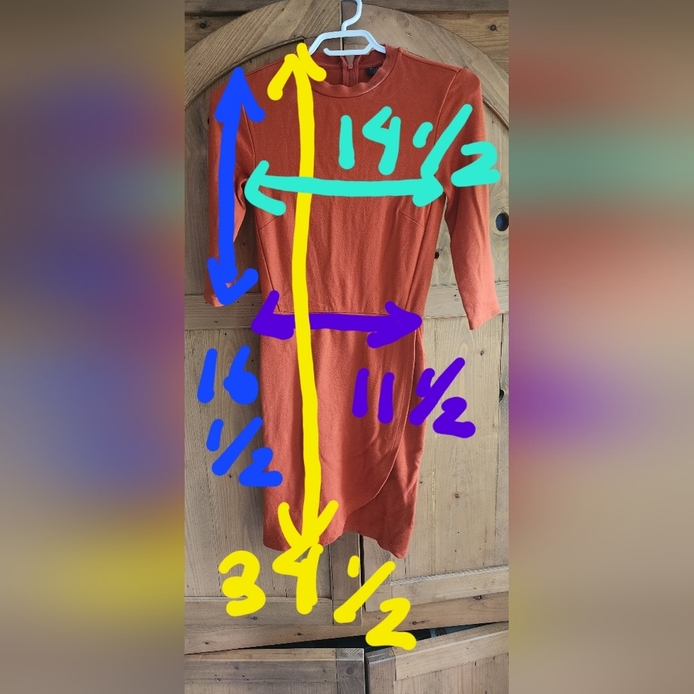 Elegant Orange Women's Dress Top Shop - Picture 7 of 7